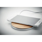 Branded Bamboo and Aluminium Wireless Charger without branding
