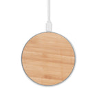 Branded Bamboo and Aluminium Wireless Charger without branding