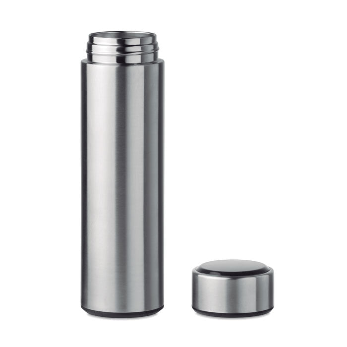 Branded Vacuum Bottle with Thermometer and Tea Infuser - 450ml without branding