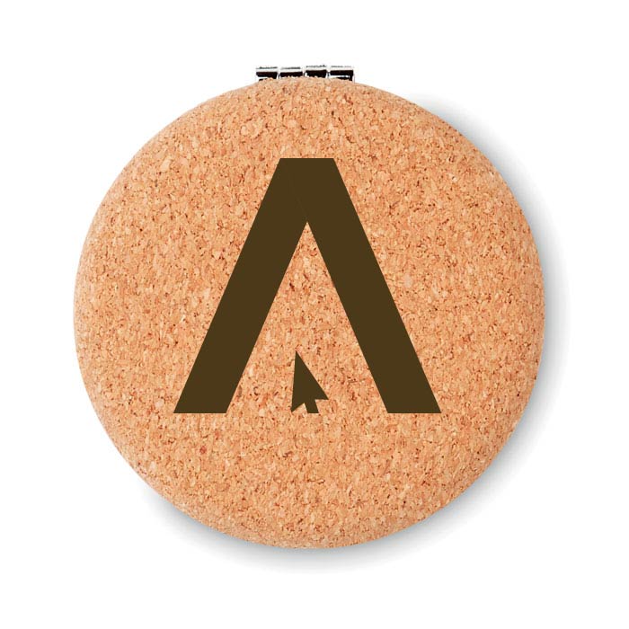 Branded Cork Compact Mirror