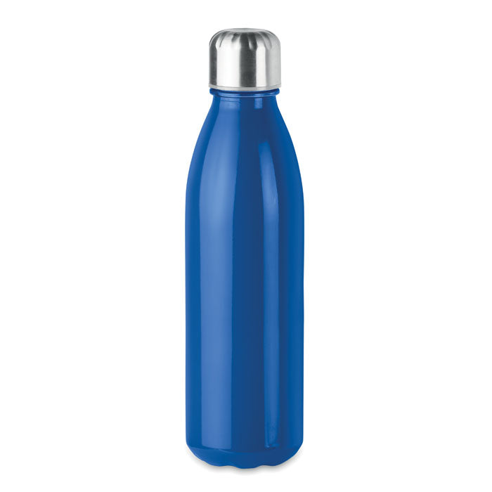 Branded glass bottle with steel lid, 650ml
