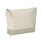 Branded Bicolour Cotton Cosmetic Bag without branding