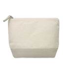 Branded Bicolour Cotton Cosmetic Bag