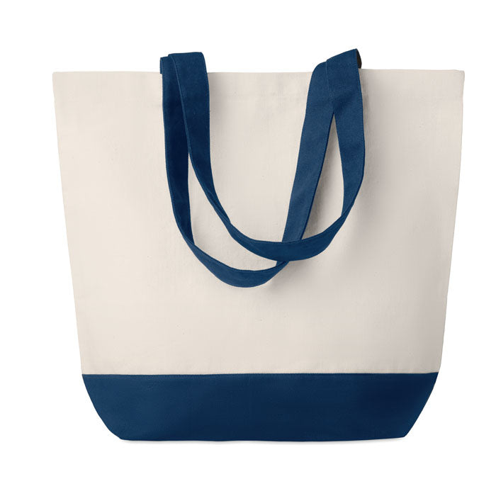 Branded Canvas Beach Bag 280gsm 40 x 15 x 45cm in Blue