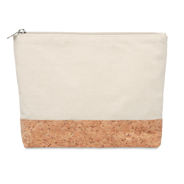 Branded Cork and Cotton Cosmetic Bag