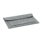 Branded 15 Inch Felt Laptop Pouch in Grey