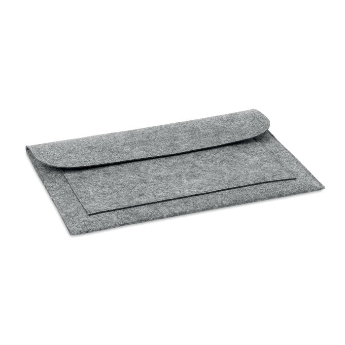Branded 15 Inch Felt Laptop Pouch in Grey