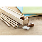 Branded 12 Piece Stationery Set in Wooden Box in use