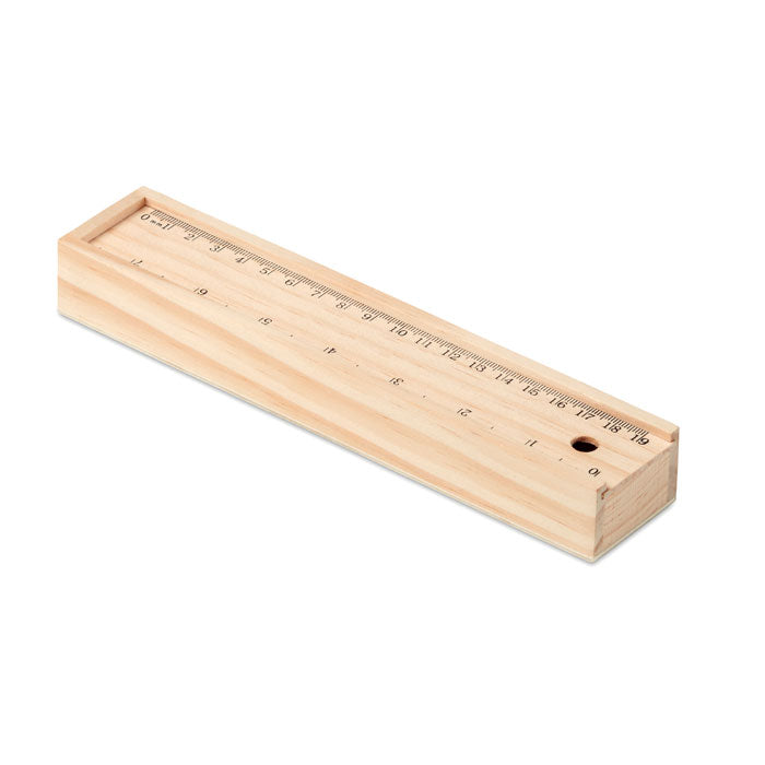 Branded 12 Piece Stationery Set in Wooden Box without branding