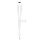 Branded Lanyard with Retractable Badge Holder in White