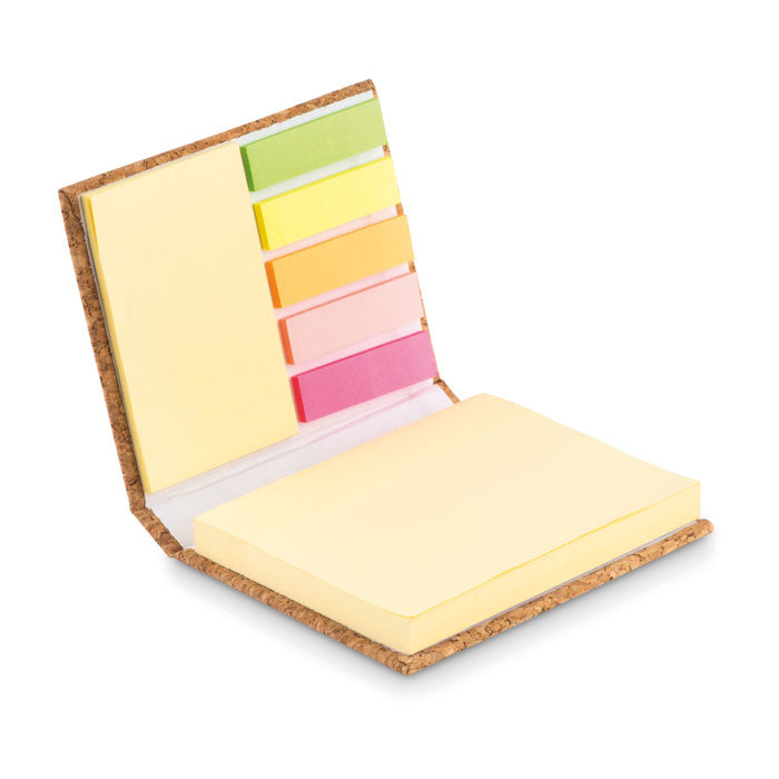 Branded Hard Cork Cover Sticky Note Memo Pad
