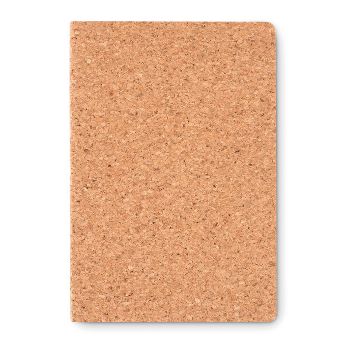 Branded A5 Soft Cork Cover Notebook without branding