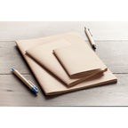 Branded A6 Recycled Carton Cover Notebook - Plain in use