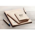 Branded A6 Recycled Carton Cover Notebook - Plain in use