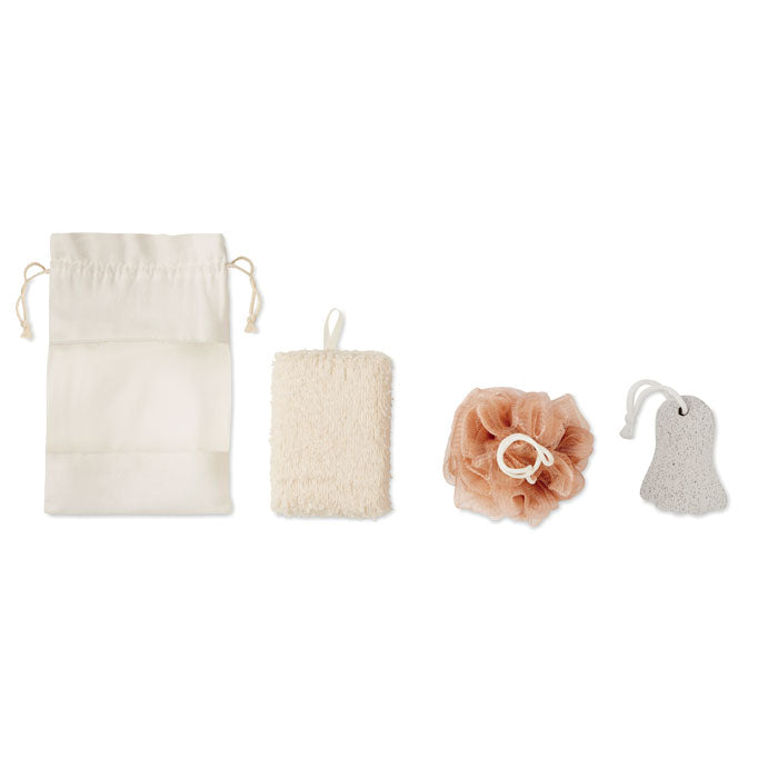 Branded Bath Set in Cotton Pouch without branding