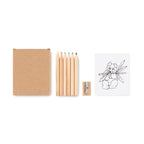 Branded Colouring Set with Wooden Pencils without branding