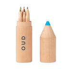 Branded pencil set in wooden box, printed
