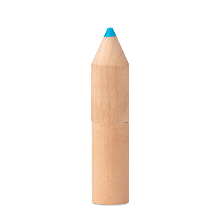 Branded pencil set in wooden box, 6 piece