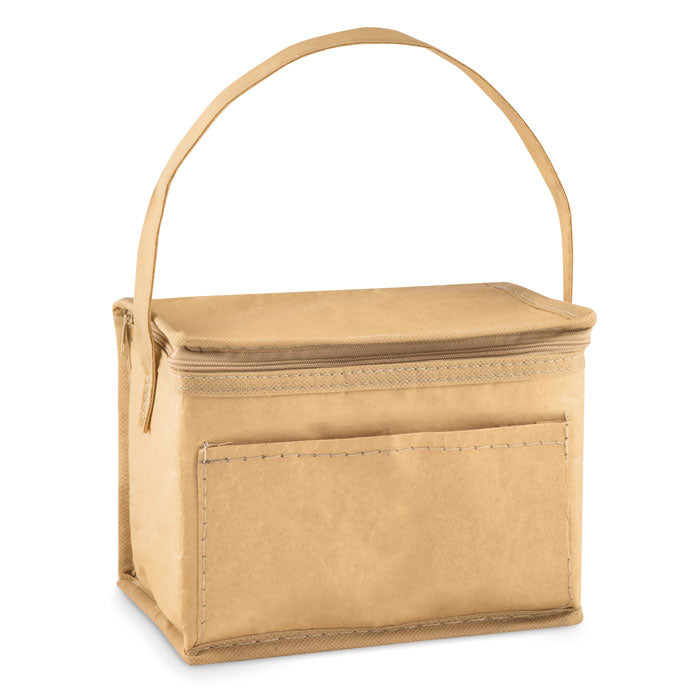 Branded 6 Can Woven Paper Cooler Bag without branding
