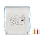 Branded Non-Woven Kids Bag with Colouring Pens without branding