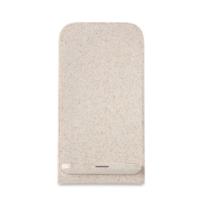Branded Wheat Straw Phone Stand Charger without branding