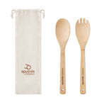Branded Bamboo Salad Utensil Set
