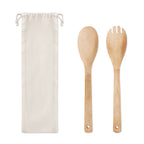 Branded Bamboo Salad Utensil Set