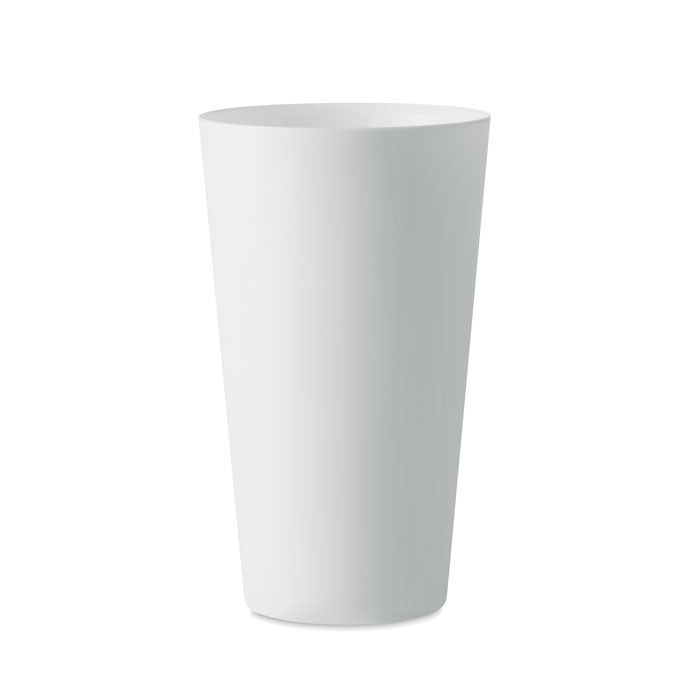 Branded Reusable Festival Cup - 500ml in White