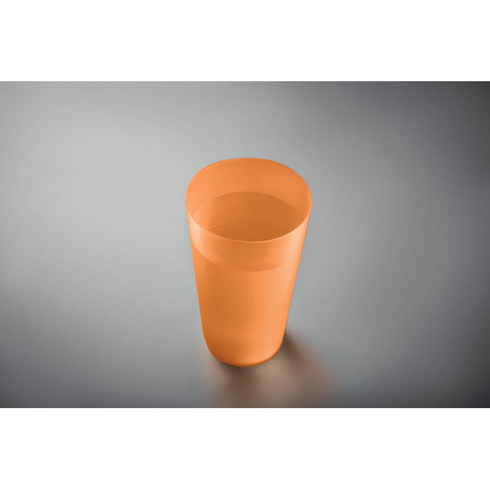 Branded Reusable Festival Cup - 500ml in use