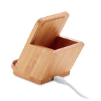 Branded Bamboo Phone & Pen Holder without branding