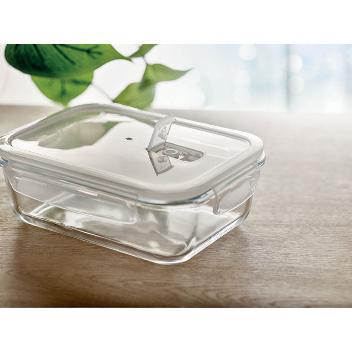 Branded Borosilicate Glass Lunch Box 900ml in use