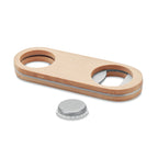 Branded Oval Bamboo Speed Bottle Opener without branding