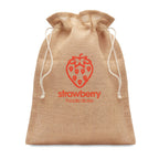 Branded Small Jute Gift Bag 14 x 22 cm