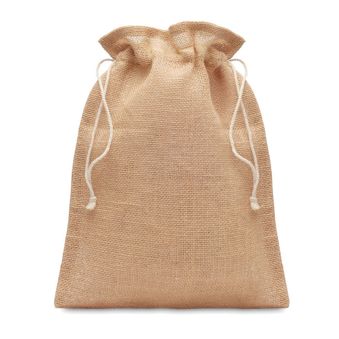 Branded Small Jute Gift Bag 14 x 22 cm without branding