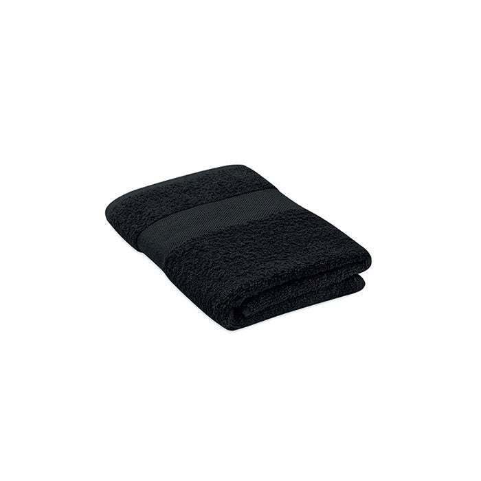 Branded Organic Cotton Terry Towel 100 x 50cm in Black