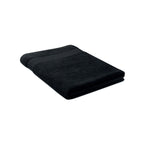 Branded Organic Cotton Terry Towel 180 x 100cm in Black