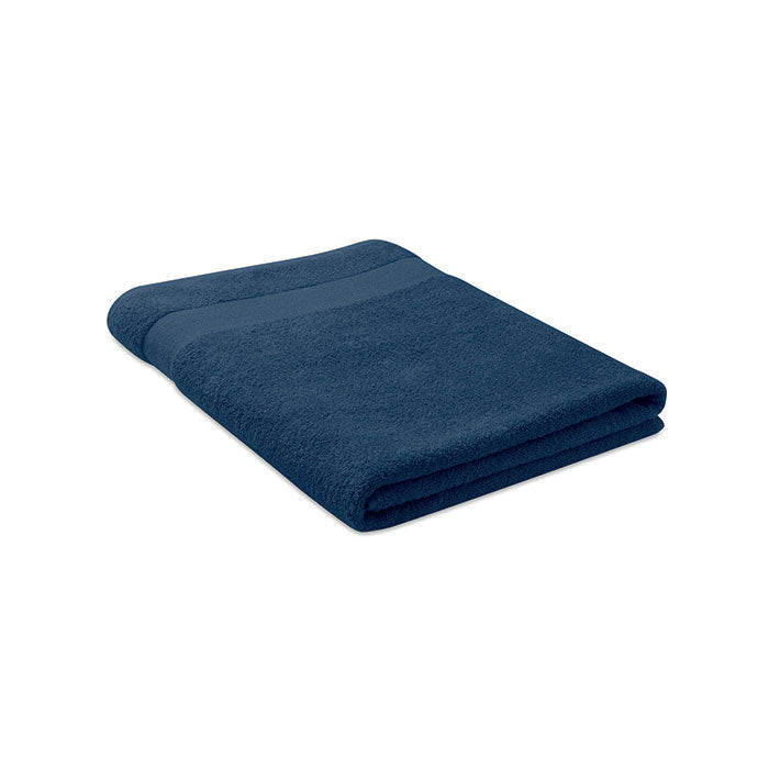 Branded Organic Cotton Terry Towel 180 x 100cm in Blue