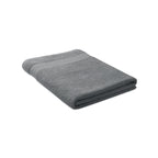 Branded Organic Cotton Terry Towel 180 x 100cm in Grey