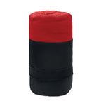 Branded RPET Fleece Travel Blanket with Pouch in Red