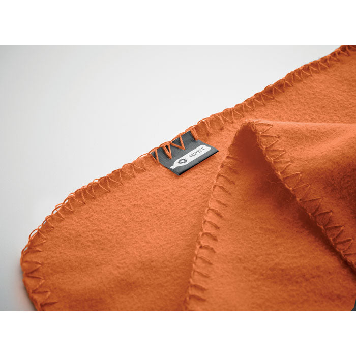Branded RPET Fleece Travel Blanket with Pouch without branding