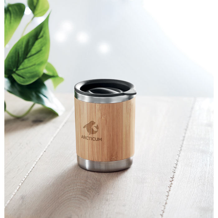 Branded bamboo case tumbler, printed