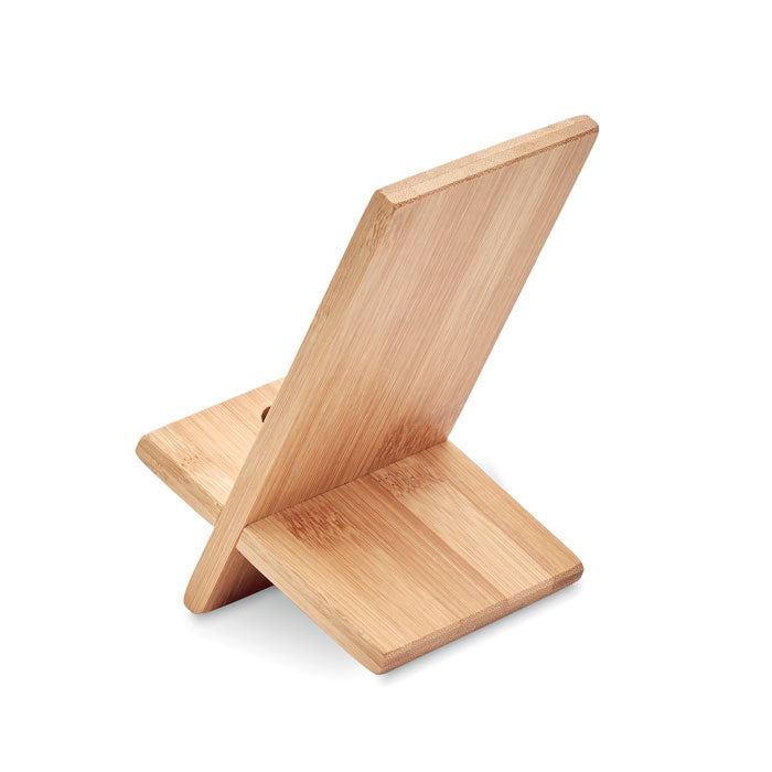 Branded 2 Part Bamboo Phone Stand without branding
