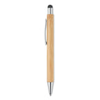 Branded Bamboo Stylus Ball Pen with Chrome Fittings without branding