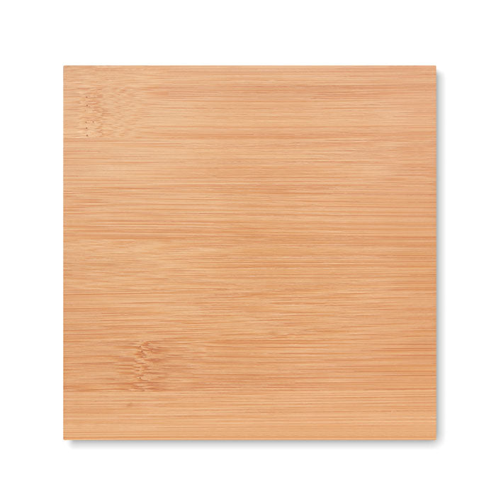 Branded Bamboo Tea Box with Glass Lid without branding