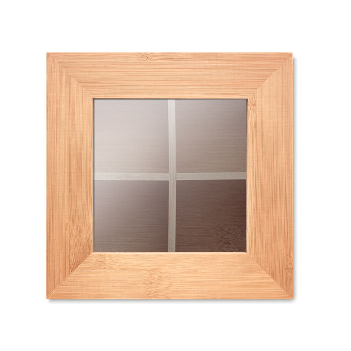 Branded Bamboo Tea Box with Glass Lid without branding