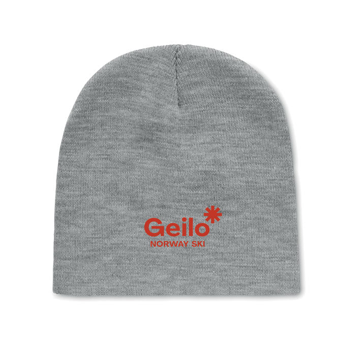 Branded RPET Knitted Beanie in Black