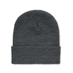 Branded RPET Beanie with Cuff in Black