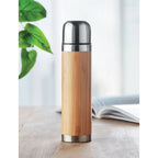 Branded vacuum flask, in use