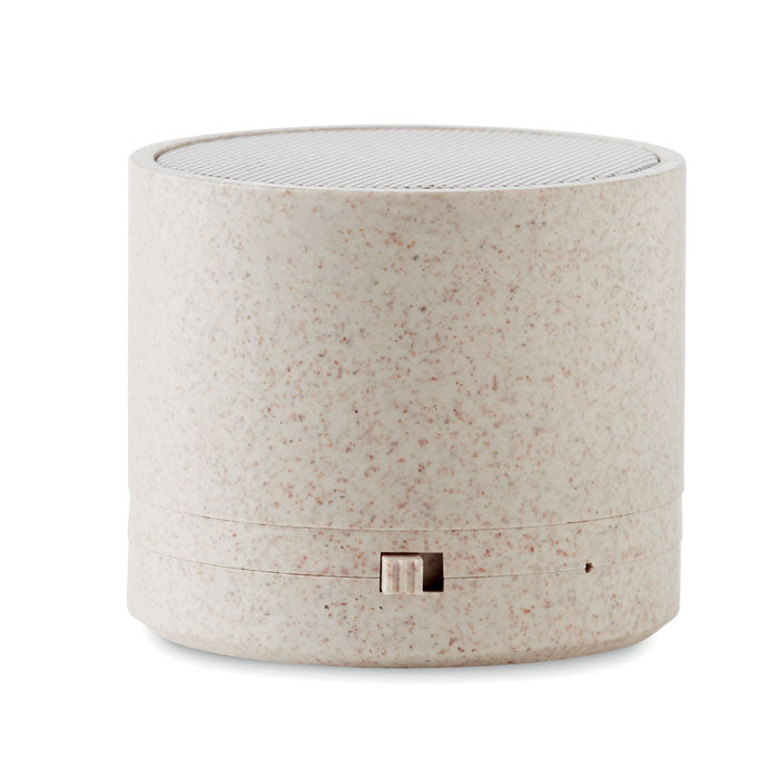 Branded Wheat Straw Wireless Speaker without branding