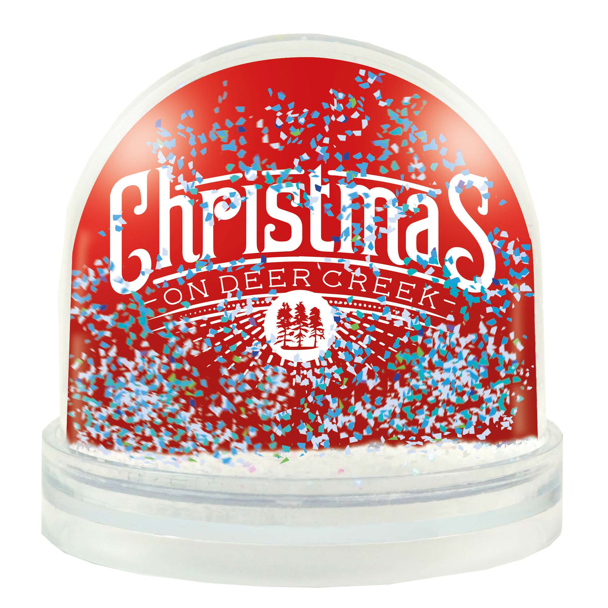 Branded Glitter Snow Dome